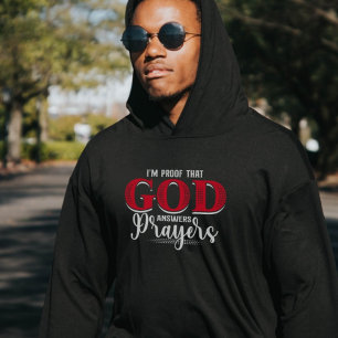 Sudadera Dios responde a las oraciones cristianas Inspirado