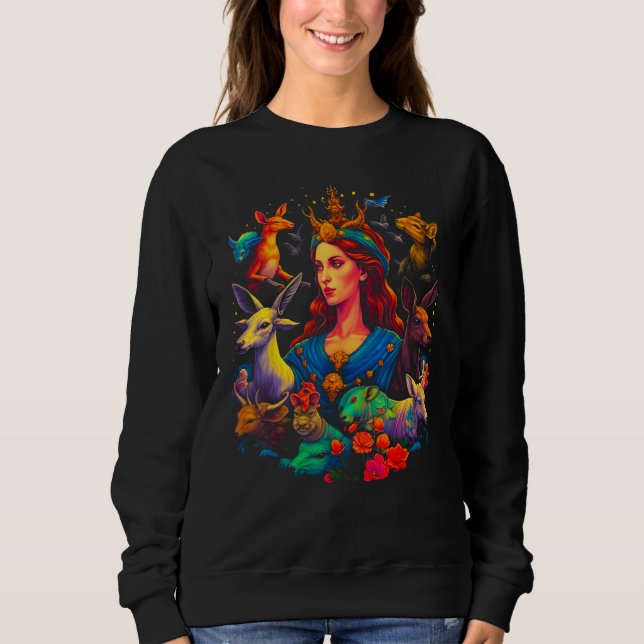 Sudadera Diosa Artemisa Mitología Griega (Anverso)
