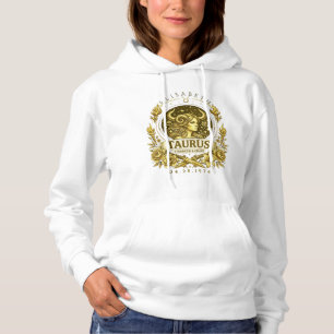 Sudadera Diosa del Zodíaco Tauro de Oro de Lujo – Capucha F