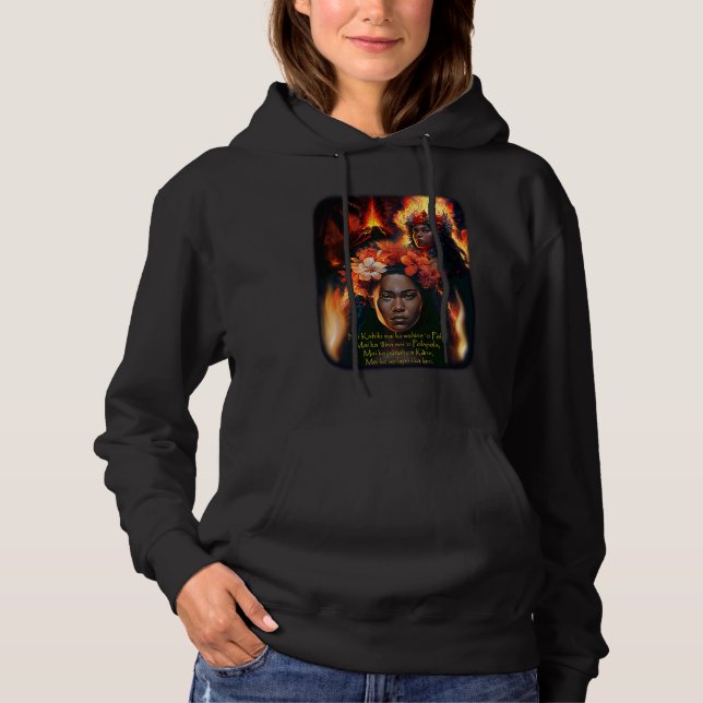 Sudadera Diosa hawaiana del volcán Pele (Anverso)