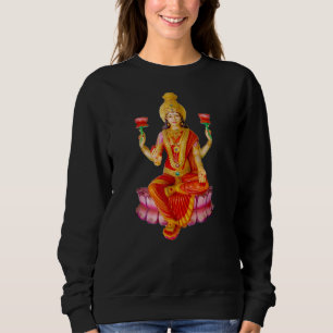 Sudadera Diosa Lakshmi De La Prosperidad Meditación Hindú