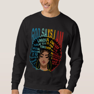 Sudadera Dioses dicen que soy Melanin Afro Mujer Negra