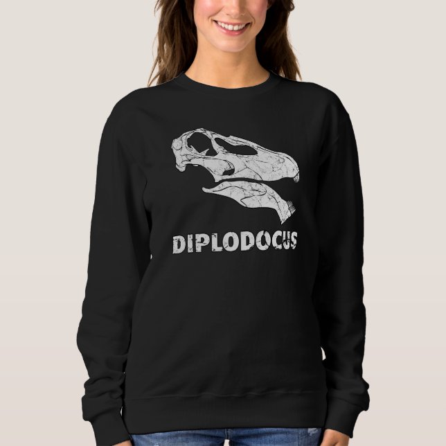 Sudadera Diplodocus Fossil Skull Dinosaur Bones Diplodocume (Anverso)