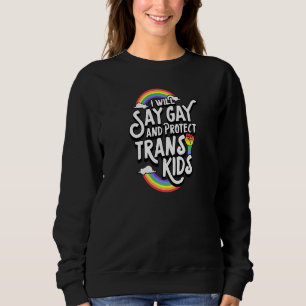 Sudadera Diré Gay Y Protegeré A Los Niños Trans Florida Lgb