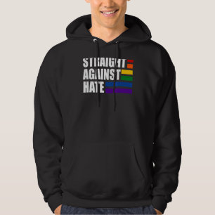 Sudadera Directamente contra el odio Rainbow Lgbt Bandera L