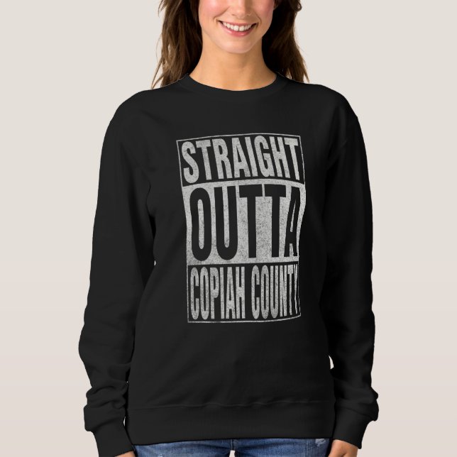 Sudadera DIRECTAMENTE DE COPIAH COUNTY Frase genial de casa (Anverso)