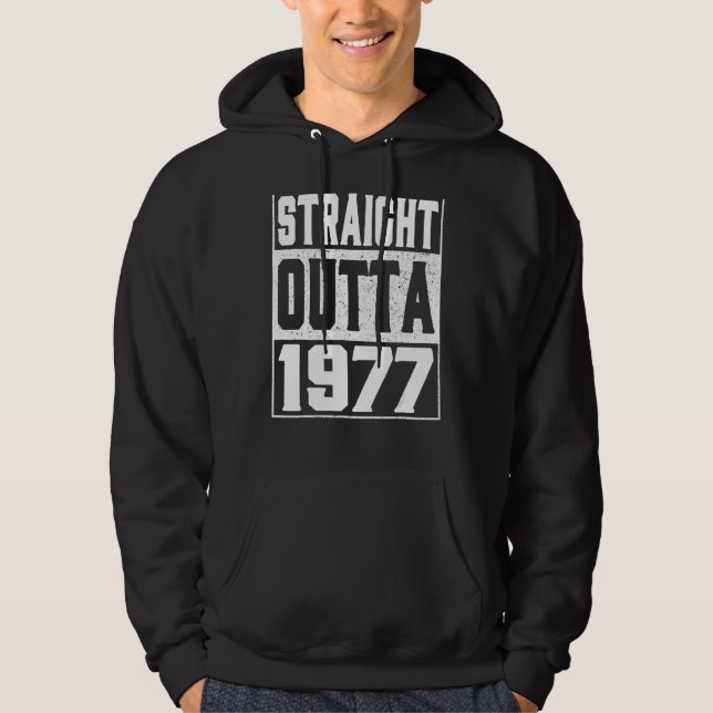 Sudadera Directamente Fuera de 1977 45º cumpleaños Vin homb (Anverso)