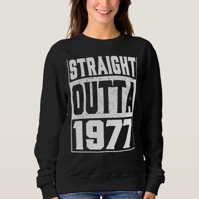 Sudadera Directamente Fuera de 1977 45º cumpleaños Vin homb (Anverso)