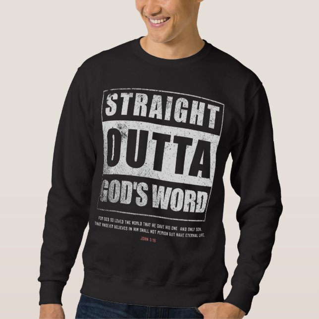 Sudadera Directamente Saliendo de los dioses Palabra Juan 3 (Anverso)