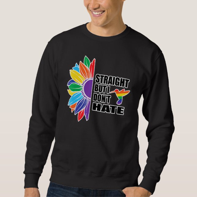 Sudadera Directo Pero No Odiar Más El Gráfico De Girasol De (Anverso)