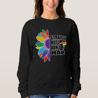 Sudadera Directo Pero No Odiar Más El Gráfico De Girasol De