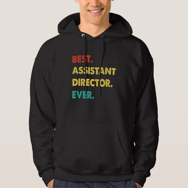 Sudadera Director Asistente Retro Mejor Director Asistente  (Anverso)