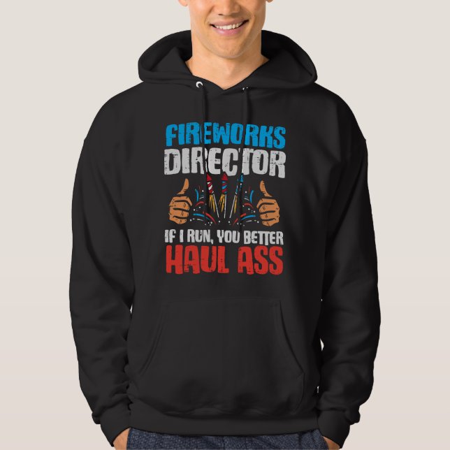 Sudadera Director de Fuegos Artificiales Si Corro Divertido (Anverso)
