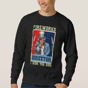 Sudadera Director de fuegos artificiales Tío Sam Retro Te C