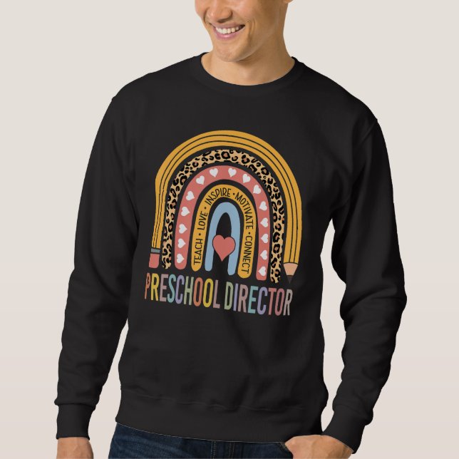 Sudadera Director de preescolar 100.º día de la escuela Pre (Anverso)