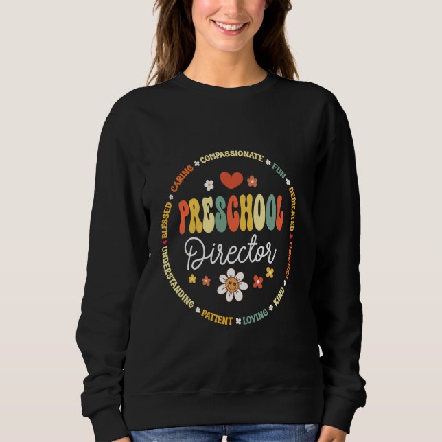 Sudadera Director De Preescolar De Vuelta A La Maestra De E (Anverso)