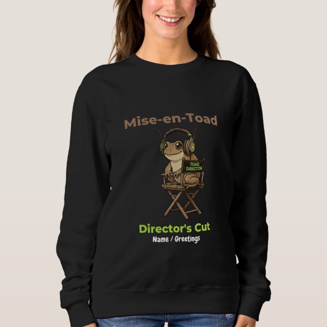 Sudadera Director’s Cut de Mise-en-Toad Cine Pun Toad Arte (Anverso)