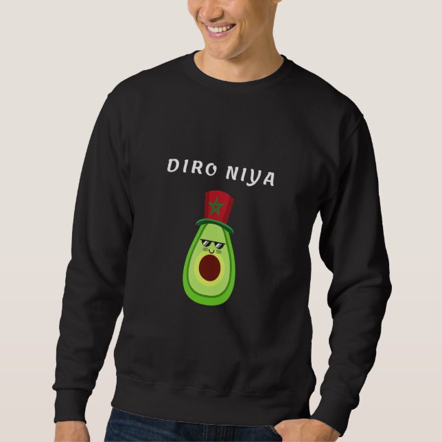 Sudadera Diro Niya Have Confidence in Darija Avocado Flag o (Anverso)