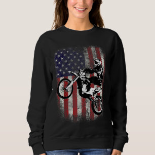 Sudadera Dirt Bike Bandera Americana Motocross Biker 4 de j