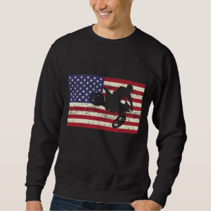 Sudadera Dirt Bike Bandera Americana Motocross Enduro