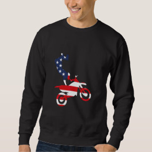 Sudadera Dirt Bike Bandera Americana Motocross Enduro