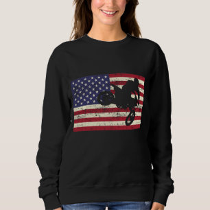 Sudadera Dirt Bike Bandera Americana Motocross Enduro