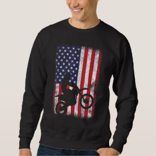 Sudadera Dirt Bike Bandera Ee.Uu. Costume Motocross Bandera