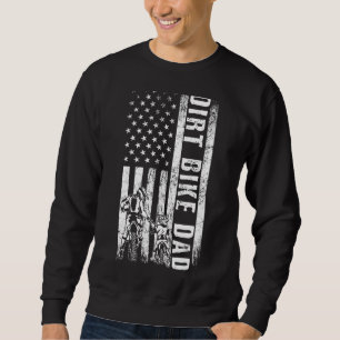 Sudadera Dirt Bike Dad Usa Flag Motorcycle Fmx Biker Padre