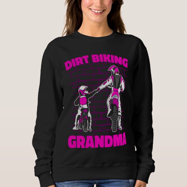 Sudadera Dirt Bike Grandmother Mx Motocross Dirt Biking Gra (Anverso)