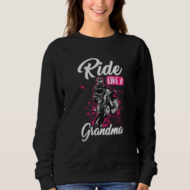 Sudadera Dirt Bike Grandmother Mx Motocross Dirt Biking Gra (Anverso)