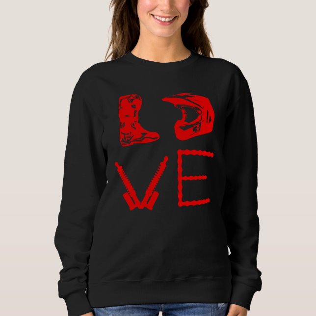 Sudadera DIRT BIKE LOVE Motorcycle Motocross Enduro (Anverso)