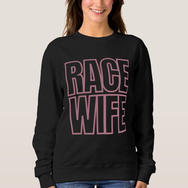 Sudadera Dirt Track Car Racing Racetrack Race Wife Racer Wi (Anverso)