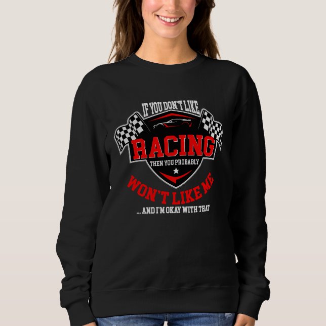 Sudadera Dirt Track Racing Automobile  Quote Motocross (Anverso)