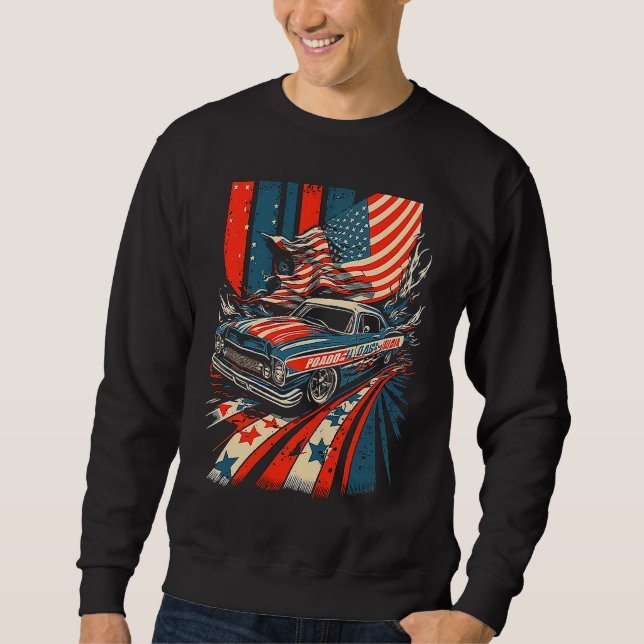 Sudadera Dirt Track Racing Automobile Race American Indepen (Anverso)