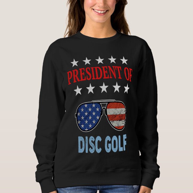 Sudadera Disc Golf Accessories  USA Flag Disc Golf Saying (Anverso)
