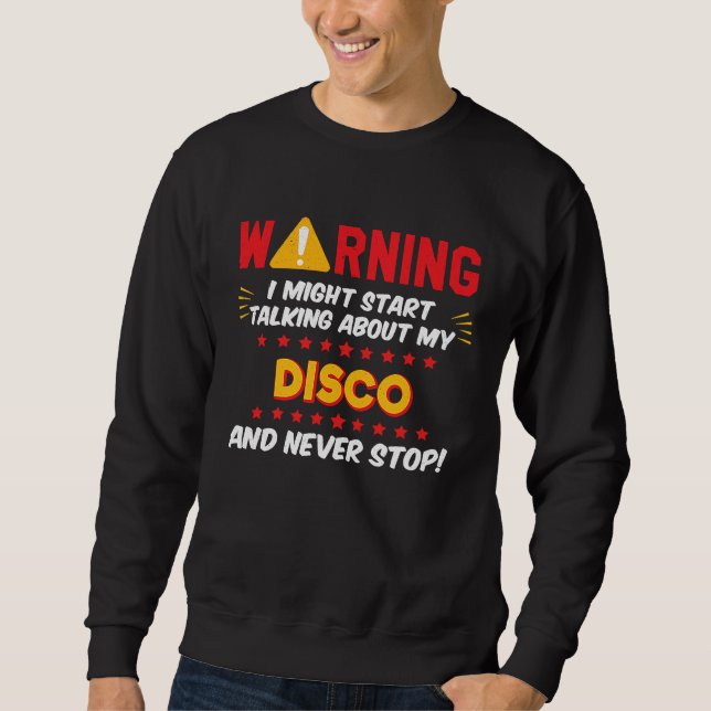 Sudadera Disco 70s Dance Music Joke Graphic (Anverso)