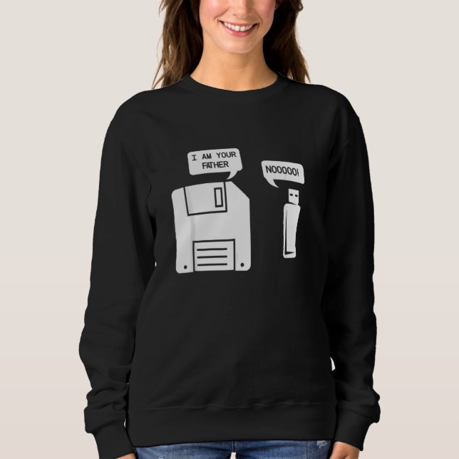 Sudadera Disco De Discoteca Usb Soy Tu Padre Geek (Anverso)