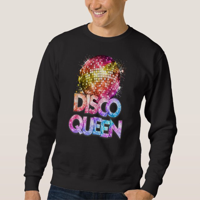 Sudadera Disco Queen 70's Disco Tema de la vendimia setenta (Anverso)