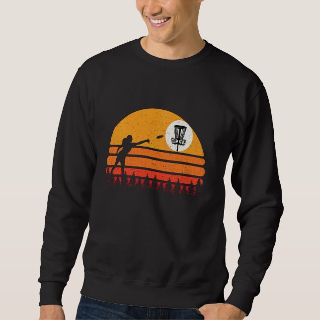 Sudadera Discogolf Disk Golf Vintage Retro Frisbee (Anverso)