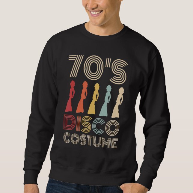 Sudadera Discostume de disco de los años 70 70 Estilos temá (Anverso)
