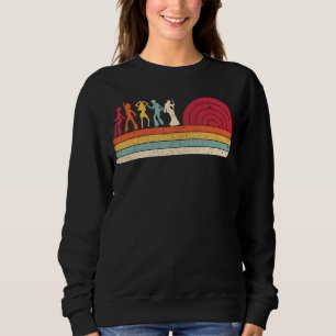 Sudadera Discoteca estilo retro de los años 70 bailando el