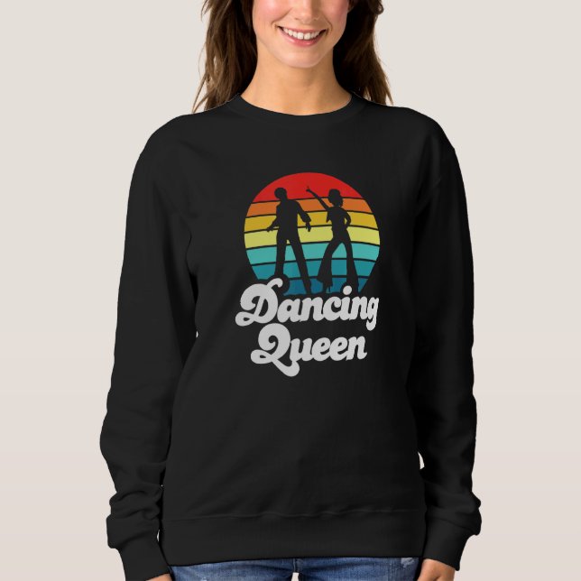 Sudadera Discoteca retro de los años 70 bailando en la rein (Anverso)