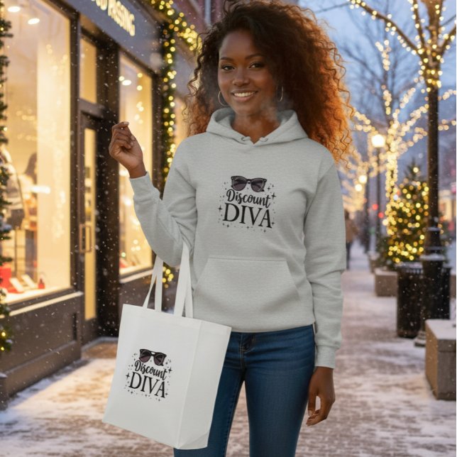 Sudadera Discount Diva - Chic & Savvy Shopping Queen (Subido por el creador)