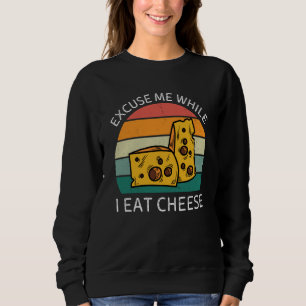 Sudadera Disculpa Antiguo Mientras Como Queso Retro Queso