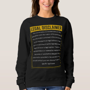 Sudadera Disculpación legal Conversación Derecho de abogado