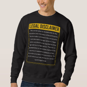 Sudadera Disculpación legal Conversación Derecho de abogado