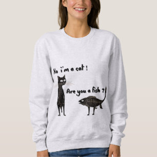 Sudadera Discusión de Gatos y Peces Absurdos