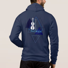 Sudadera Diseñador de violines de música azul de la marina
