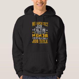 Sudadera Diseñador web de títulos de trabajo de arquitecto