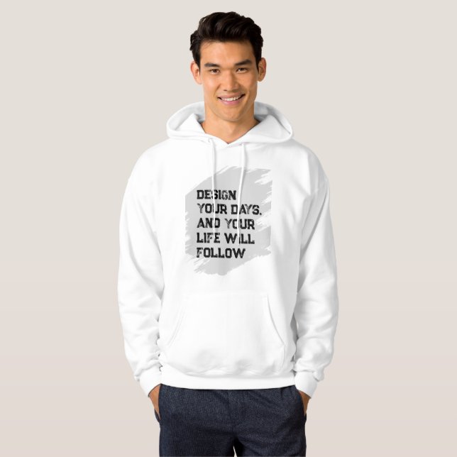 Sudadera Diseñar tus días... Camiseta básica para hombre (Anverso completo)